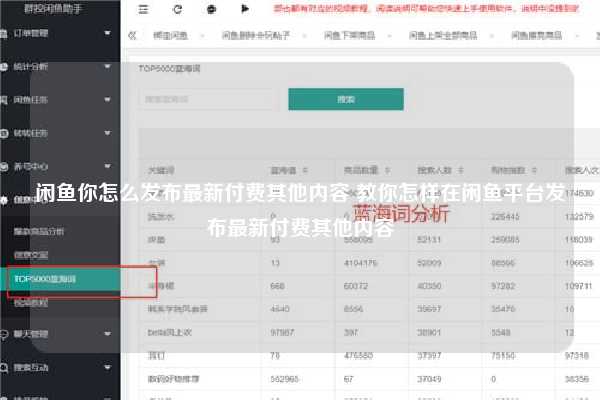 闲鱼你怎么发布最新付费其他内容 教你怎样在闲鱼平台发布最新付费其他内容