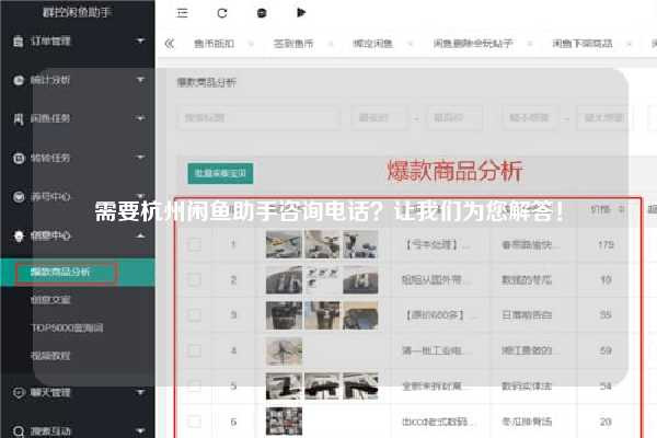 需要杭州闲鱼助手咨询电话？让我们为您解答！